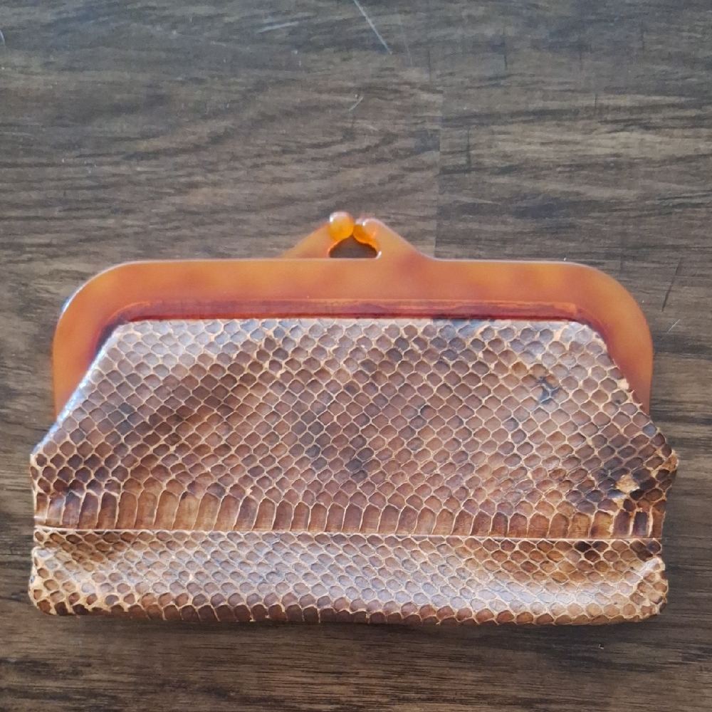 Vintags Snakeskin Clutch